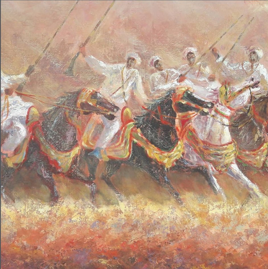 La charge — peinture de Karim Akh el Arab