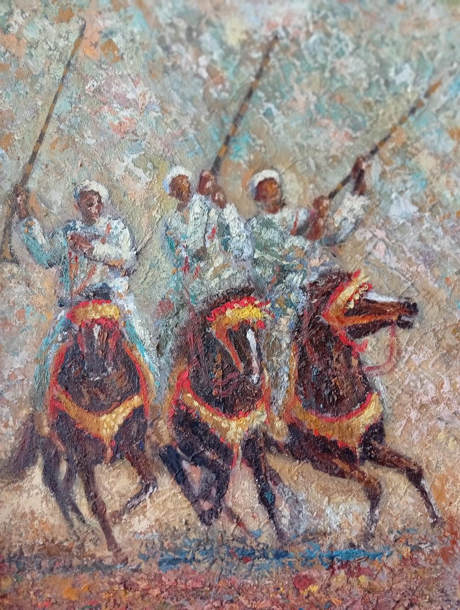 Fantasia, l'élan — peinture de Karim Akh el Arab