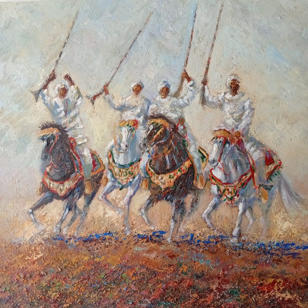 Fantasia en lumière — peinture de Karim Akh el Arab