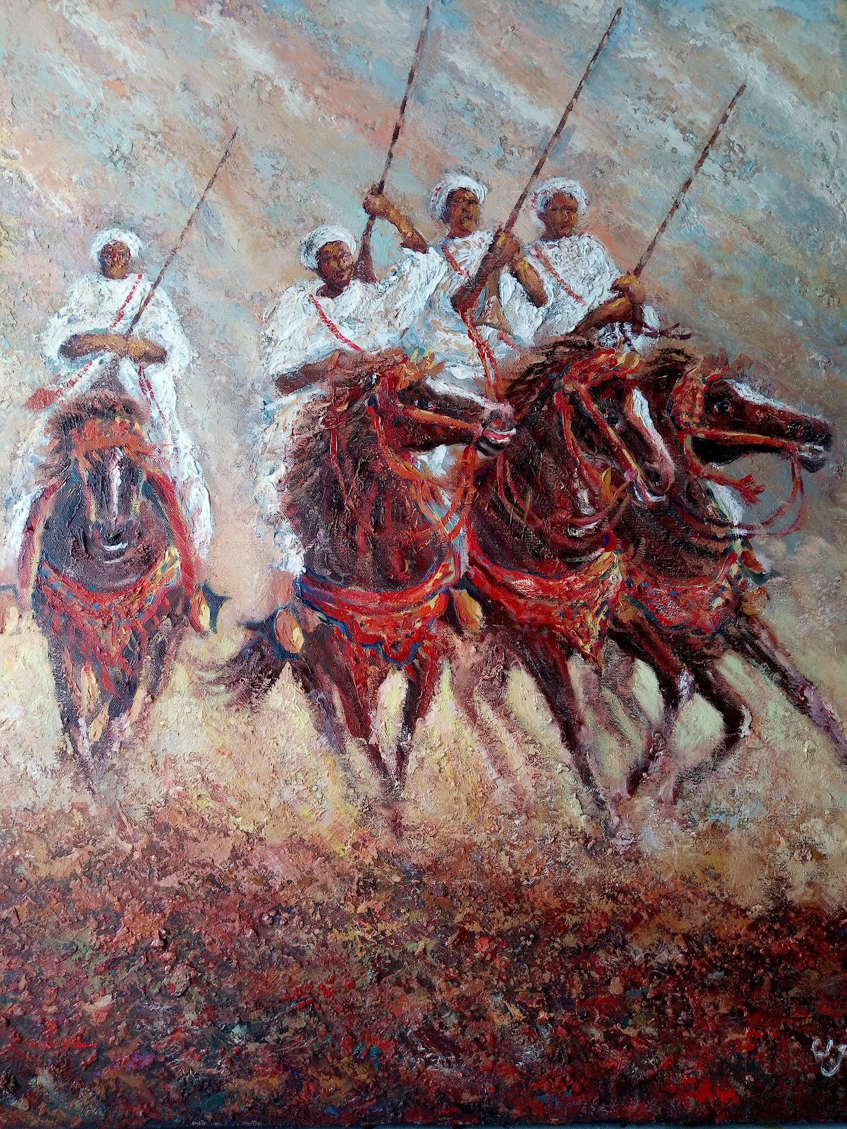 La fantasia — peinture de Karim Akh el Arab