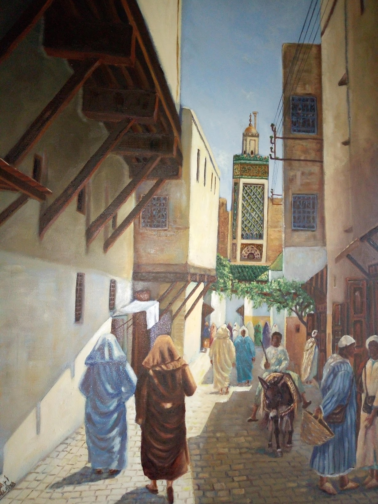Tal3a de Fès — peinture de Karim Akh el Arab