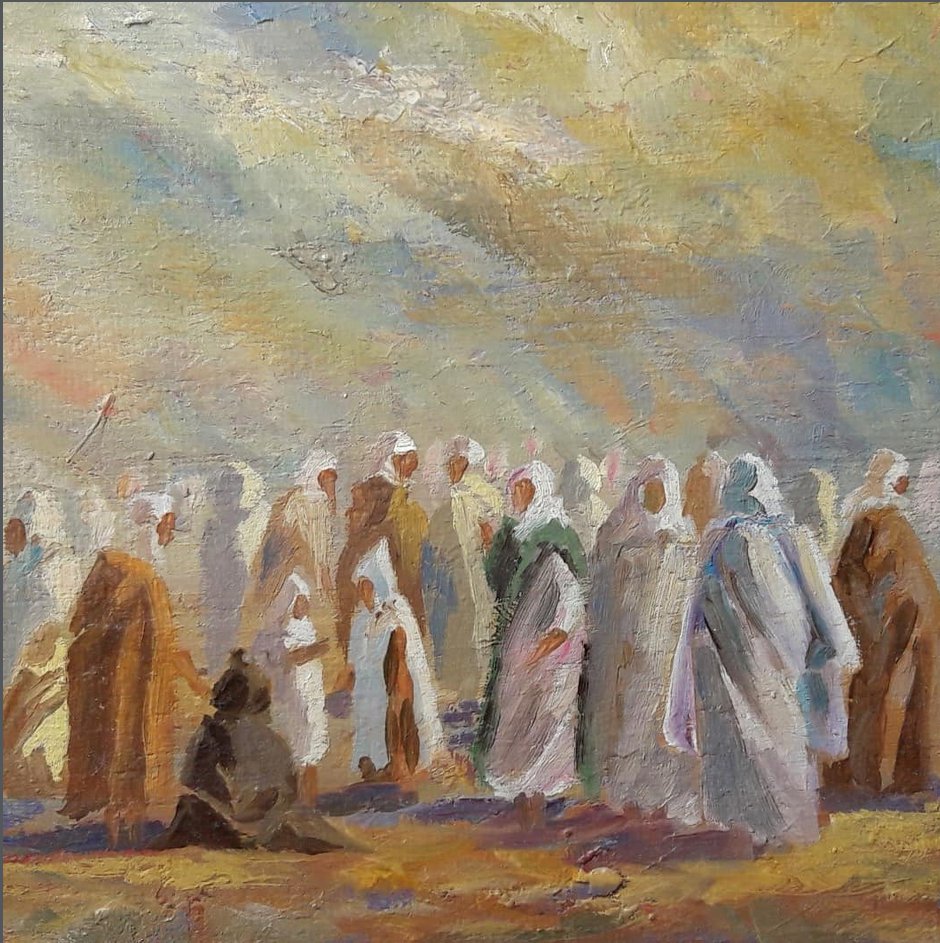 Souk en plein air — peinture de Karim Akh el Arab